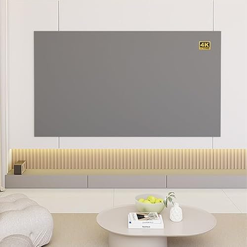 GFYHTN Manual Roll Up Projector Movie Screen 84'' 100'' Foldable Anti-Light Projection Screen, 4:3/16:9 HD Anti-Light Projection Screen Home Theater Screen(84inch-16:9)