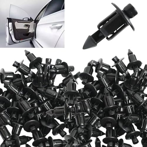 70 pezzi Rivetti in Plastica, 6mm, Clip di Plastica Rivet Bici Moto Carenatura Trim Pannello di Fissaggio per Honda,Yamaha, Suzuki, Kawasaki, Clip di Fissaggio Auto