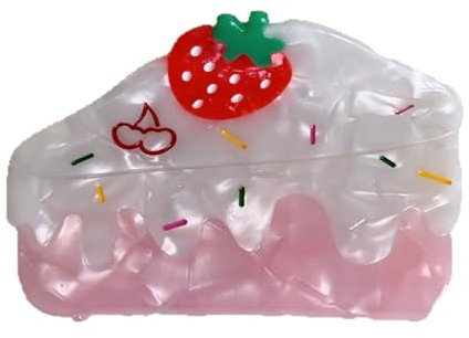 Pince à cheveux en acrylique en forme de gâteau crème douce pour femme et fille pour un usage quotidien et un événement spécial