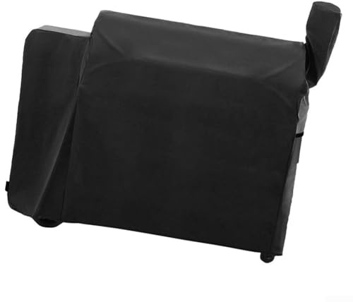Kraftigt träpellets grillskydd, 420D Oxford-tyg, vattentätt och UV-beständigt för utomhusskydd, full längd 104 x 68,5 x 124 cm