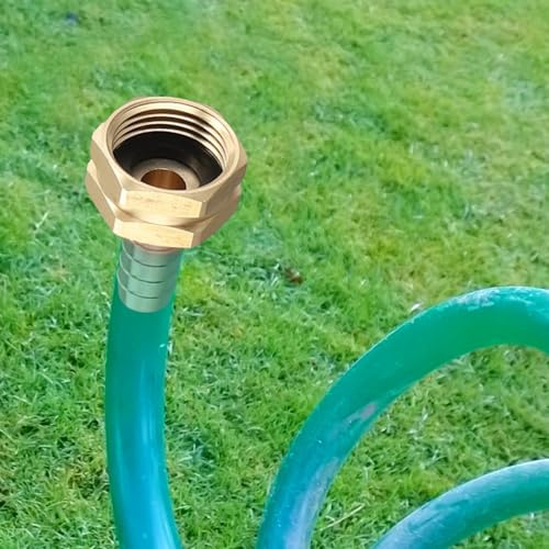 2-Pack Brass Hose Fittings with 4 Adapters, 3/8 1/2 5/8 3/4 Inch Barb to 3/4 Inch GHT Female Connector, Heavy Duty Garden Watering Tools for High Pressure Leak(3/4 inch)