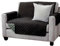 Brandsseller Sofaschoner zweiseitiger Sofaüberwurf Polsterschutz Sofabezug - gesteppt mit Armlehnen und DREI Taschen - Größe: 2-Sitzer ca. 191 x 224 cm - Farbe: Schwarz/Anthrazit