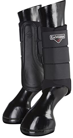 LeMieux Grafter Brushing Horse Boots - Protective Gear and Training Equipment - Equine Boots, Wraps & Accessories (Black/Large)