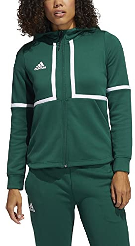 adidas Under The Lights Veste zipp e pour femme, Team vert fonc /blanc., X-Large