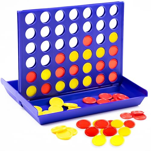 VingaHouse Line Up 4 Educational Board Game Toys 4 In a Line Classic Fun Educational Family Games Four In a Row for Kids Children over 3 years old | Classic Board Game for Kids 3 4 5, Fun Educational Family Games Four In a Row Gifts for Kids Children over 3 Years Old