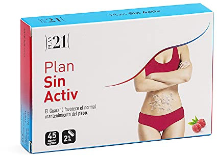PLAMECA Plan Sin Activ Control de Peso y Activa Metabolismo Sin Esfuerzo, Pimienta Negra, Cetona de Frambuesa, Extracto seco de Guaraná, Pomelo y otros, 45 Cápsulas Vegetales