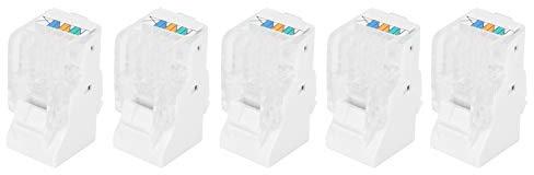 Rj11 Keystone Jack, Keystone Rj11 5Pcs CAT3 Modulo Cat3 Keystone Jack RJ11 4 Chiamata Gratuita Moduli Telefono Informazioni Componente Elettronico Porta Singola CAT3 Telefono Jack