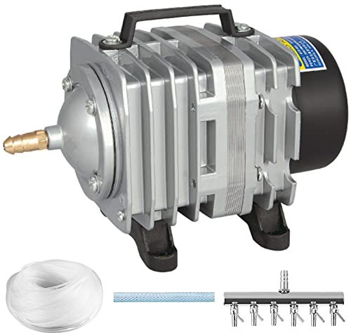 Bomba Aire Acuario, Bomba De Oxígeno Oxigenador Acuario, Bomba De Aire Comercial con Aireador con Manguera De Aire Compresor De Aire para Pesca Al Aire Libre/Acuario/Corte De Energía,18W