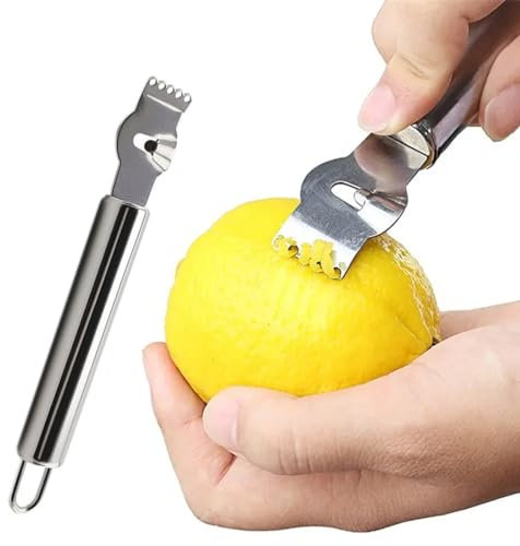 EIHI Pela Scorza di Limone, Sbuccia Limoni, Pela Agrumi per Arance in Acciaio Inossidabile, Grattugia Limone Scorza, Pela Scorza di Limone Professionale per Cucina e Bar