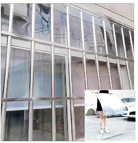 Clear Acrylic Plastic Sheet Polycarbonate Plastic Sheet, Transparent Heat-insulating Screen Greenhouses Cladding For Roofs, Carports, Canopies, Sunrooms And Enclosures ( Color : Clear-1mm , Size : 1.5