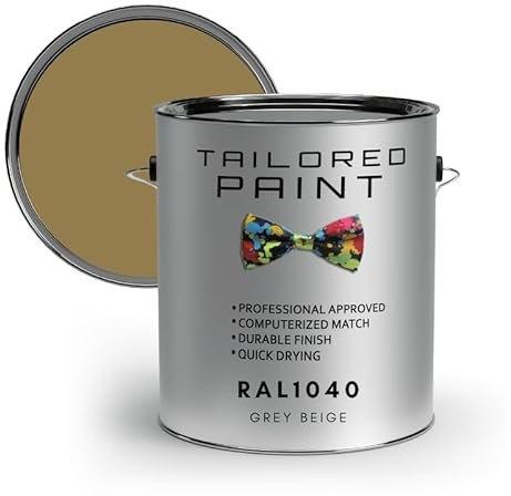 Tailored Paint uPVC Window & Door 1K Paint Brush or Spray On - Matt Finish - RAL1040, Grey Beige - 100ml Tin
