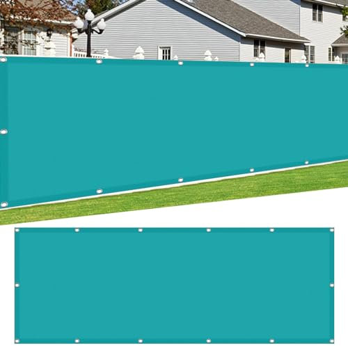 Sonnensegel Rechtwinklig 140 x 350 cm Rechteckig Markisenstoff Markise Premium PES Polyester Imprägniert für Garten Terrasse Balkon Schwimmbad, Himmelblau
