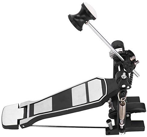 Drum Pedal Instrument, Edelstahl Single Bass Drum Pedal mit Klassischem Filzschläger und Drum -Schlüssel für Drum -Set und Elektronische Drums