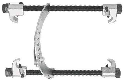 Compresor universal para muelles amortiguadores, ideal para reparación de vehículos y mantenimiento de suspensiones.