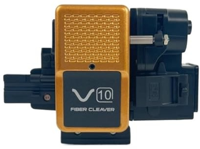 Cliveuse Fibre Optique, Coupe-fibre optique entièrement automatique V10, presse à couteau de coupe FTTH en une étape, coupe-fibre V10 avec collecteur de déchets de fibre