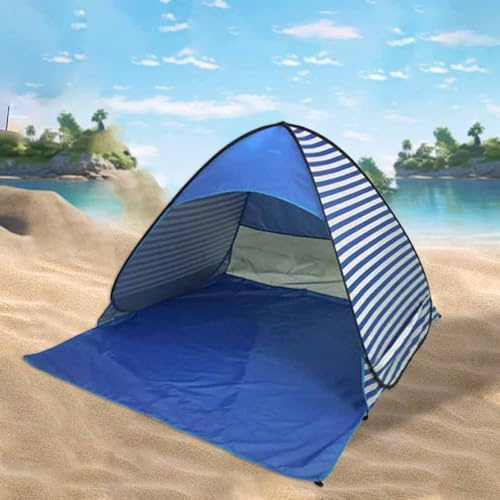 Tienda de campaña para la playa, portátil, grande, tienda de campaña para 2-3 personas, tienda de campaña familiar para 2-3 personas, protección UV 50+, protección solar, protección contra el viento