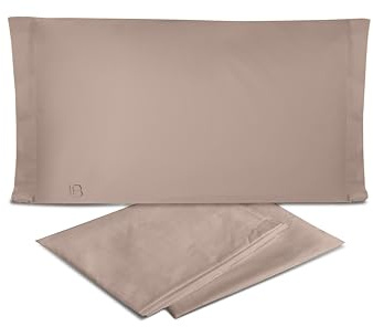hermet Laura Biagiotti, Set Lenzuola Letto Matrimoniale In Tinta Unita In Percalle 100% Cotone, Completo Letto 4 Pezzi, Lenzuolo da Sopra + Lenzuolo Con Angoli + 2 Federe