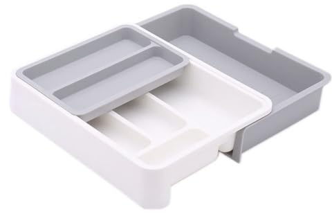 Buhdjfnke Scatola di Smistamento per Separata, Cassetto, Organizer, Scatola di Immagazzinaggio, Coltello e Forchetta, Bacchette, Cucchiaio, Ripiano da Cucina-A