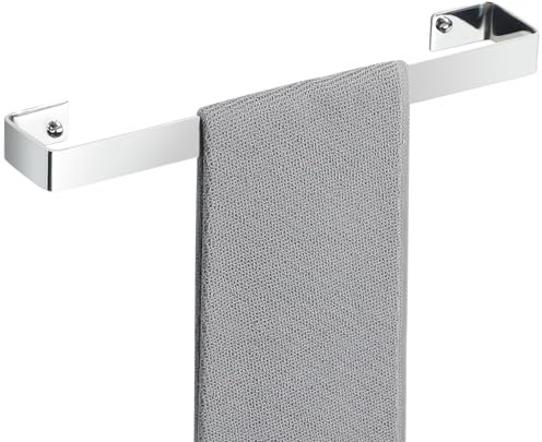 Mooche Porte Serviette Mural 40cm SUS304 Acier Inoxydable, Chrome | Support Mural Solide Moulage Unique, Installation Horizontale ou Verticale, Pour Salle de Bain, Cuisine, Lavabo