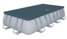 Telo Copertura Copri Piscina Rettangolare in PVC Pesante Rinforzato per Piscine rettangolari bestway Misura 732 x 366 x 132 Cm