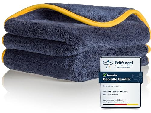Aurum-Performance® Microfasertücher zur professionellen Autopflege Dank 1200GSM und 50x40cm - Perfektes Microfasertuch als Trockentuch und Poliertuch mit hoher Saugkraft und Aufnahmekapazität (2)