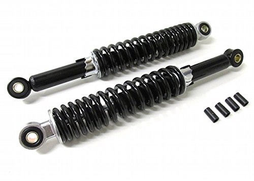 300mm Stoßdämpfer Set 5-fach Verstellbar Schwarz passend für Honda Dax, Monkey, Zündapp, Puch, Hercules, DKW, Simson Schwalbe S51 S50 S70 S53 – Universal Federbein