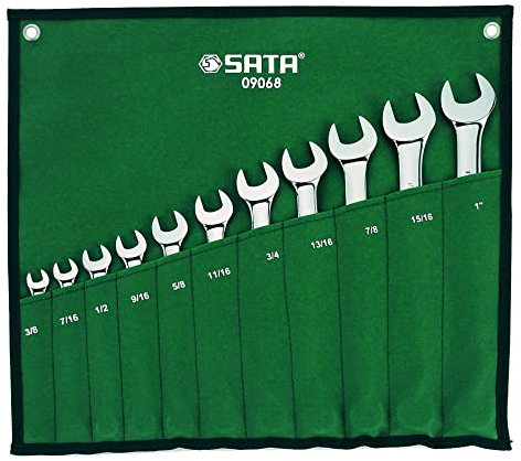 SATA ST09068SJ 11 Piezas Juego de Llaves Combinadas SAE
