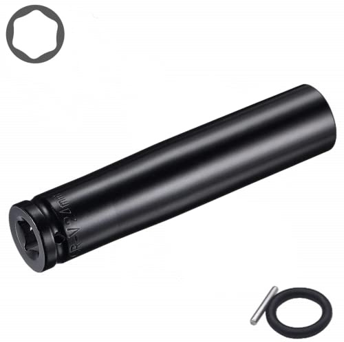 1/2 Drive by Deep Impact Socket, Heat-Treated CR-V Steel 6 Length, 6-Point Metric Sizes with Black Strong Case (24mm)