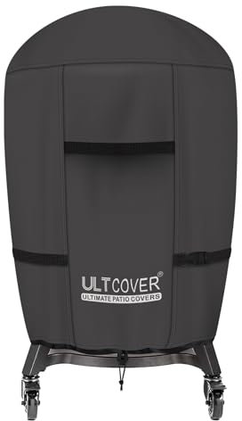 ULTCOVER Kamado Joe Housse de Barbecue d'extérieur imperméable pour Barbecue à Charbon de Bois Big Green Egg de 45,7 cm et Autres fumoirs Ronds mesurant jusqu'à 76,2 cm de diamètre x 114,3 cm de Haut