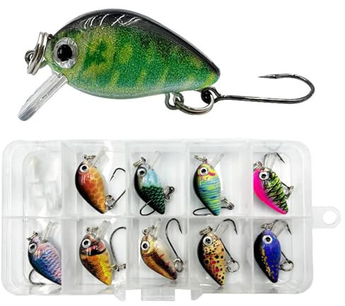 QRONCES 1 5 G Angeln Wobbler Angelköder Swimbaits Wobbler Angeln Harte Köder Mini Köder Barsch Forelle Salzwasser Süßwasser Schwimmende Swimbait Köder Wobbler Angelköder
