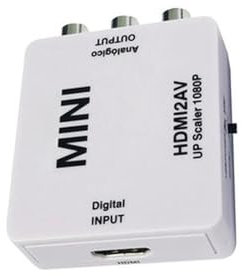 Brightium Convertidor HDMI a AV (analógico) - Soporta 1080p, Salida RCA, Ideal para conectar Dispositivos HDMI a TVs Antiguas.