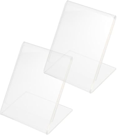 2 Pièces Qr Code Porte-cartes De Visite Transparent Support D'affichage De Signe Support De Porte-affiche De Bureau Porte-dépliant De Bureau Porte-affiches De Table Plastique OSOLADY