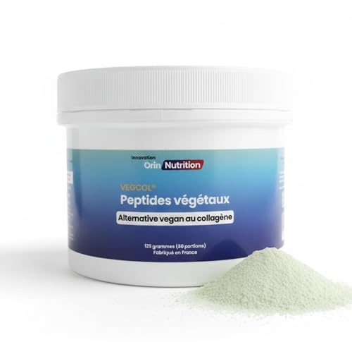 Veganskt Collagen VEGCOL® - Växtpeptidpulver - Alternativ till marint kollagen typ 1 och 3 - Kliniskt bevisad effekt (hud, hår och leder) - 125 g - Tillverkad i Frankrike