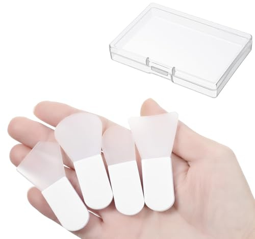 4PCS Face Mask Applicator Mini Makeup Spatula Brush Set, Face Mask Brush Applicator for Mud Cosmetic Masks Facial Clay Eye Cream Body Lotion Serum Body Butter Cream Soft Silicone Brushes Suit