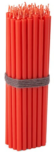 NKlaus 160g candele d'altare rosse candele pasquali candele rituali, altezza 16cm. (circa 40 pezzi) 36253