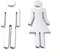 Señal de Baño y WC para Lugares Públicos - Cartel Adhesivo para Puerta de Mujer y Hombre - 1 Par