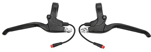 1 Paire de Levier de Frein Gauche Droite pour Scooter ¨¦lectrique, Poign¨¦e de Frein de V¨¦lo en Alliage D'aluminium avec Connecteur ¨¦tanche ¨¤ 2 Broches, Pi¨¨Ces de Rechange de