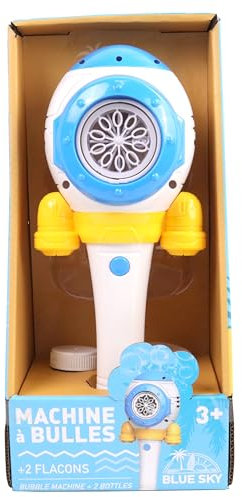 BLUE SKY Bubbelmaskin - Tvålbubblor - 042777 - vit - ljus - plast - 31 cm x 9 cm - barnleksak - utomhusspel - sommarspel - från 3 år