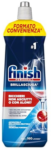 Finish Brillantante Lavastoviglie, 1 Prodotto da 800 ml di Brillantante, Additivo Lavastoviglie per Stoviglie Splendenti e Asciutte