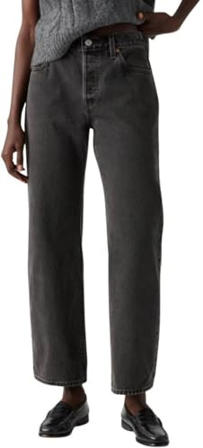 Levi's Femme Jean 501 90s Ankle en Coton, Straight Fit, Noir (Smooth Operator), W30/L27