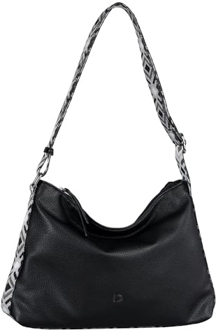 TOM TAILOR Denim Donata Damen Hobo Bag Schultertasche Mittelgroß Schwarz