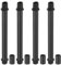 PATIKIL Gerades Rohr-Lampen-Stiel-Set, Lampenstiel 4 Stück M10 Kohlenstoffstahl 120mm (4,72) lang Doppelseitiges Gewinderohr mit Kupplungsmutterhülse für Kronleuchter, Schwarz