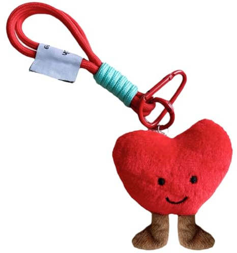 DEZP Borsa charms portachiavi in peluche con ciondolo a forma di borsetta per bambini, idea regalo (amore)
