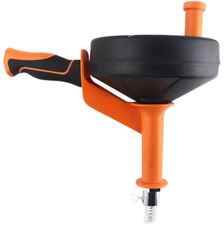 Spirale de nettoyage de canalisations, 7,5 m, en spirale, fabriquée en boîtier résistant aux chocs, nettoyage des tuyaux pour enlever tous les types de bouchons d'égouts, livré avec un tuyau de