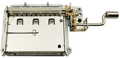Wingostore 30 Notes Hand Crank Music Box Movement with Copper Gear DIY Make Your Music Tool Kit (30notesMovementCopperGear)