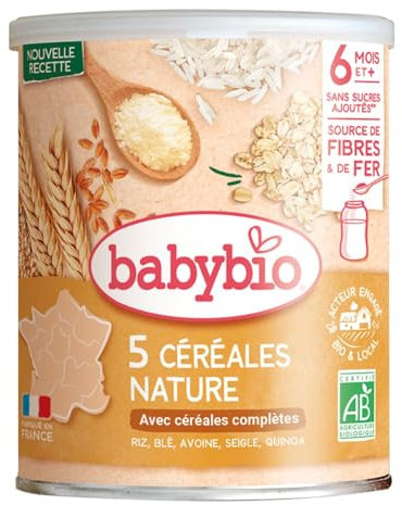 Babybio 3 céréales nature 6 mois et + 220g
