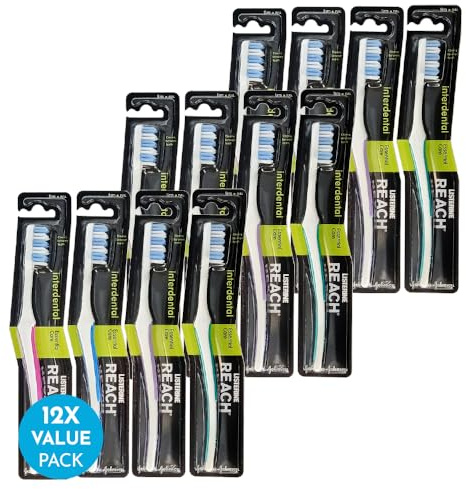 Listerine Reach Interdental Firm, Set da 12 Spazzolini da denti