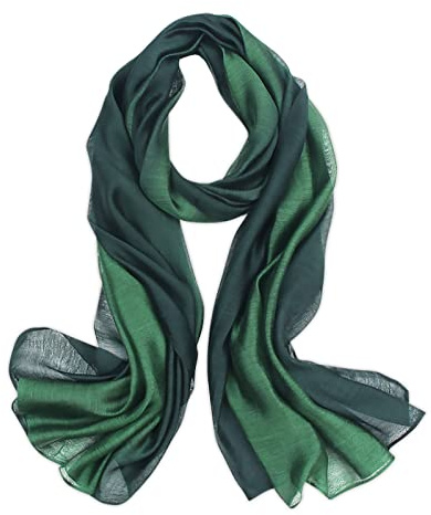 LumiSyne Femme Foulard En Soie Mélangée Dégradé De Couleurs Coton Lin Écharpe De Soie Mode Élégant Léger Doux Wraps Étole Châle De Plage Toute La Saison