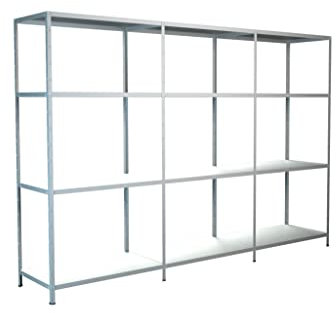SCHULTE Regalwelt Steck-Grund-/ u 2 Anbauregale, 12 Böden, 1800x3200x500, weiss