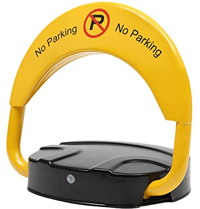 Parkeringsspärr, 17,7 x 15,8 tum elektronisk parkeringsspärr med 2 fjärrkontroller IP67 parkeringsspärr, vikbar parkeringsplatsspärr, automatiskt larmsystem
